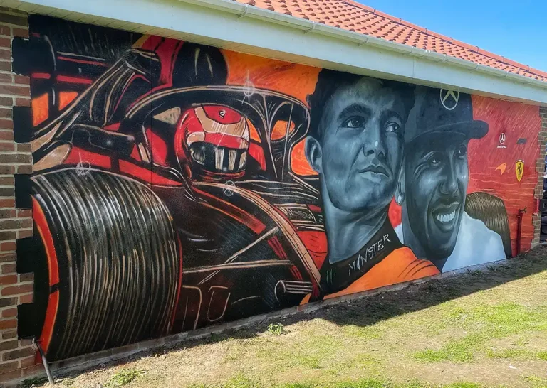 Bold F1 Mural for Private Residence