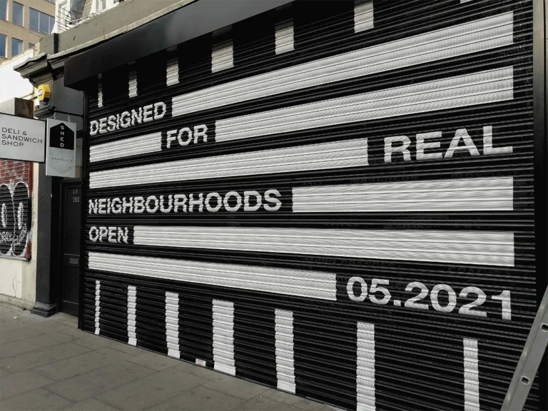 High-Impact Shutter Branding for Shed London