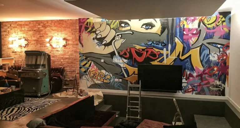 Graffiti Style Mural in High End Private Residence