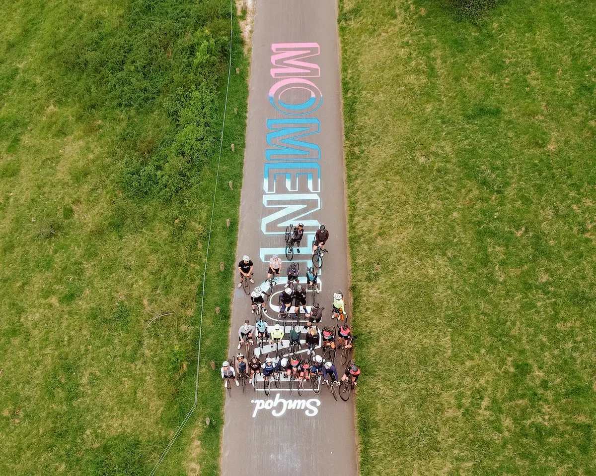 Typographic Chalk Road Painting for Sungod Momentum Campaign