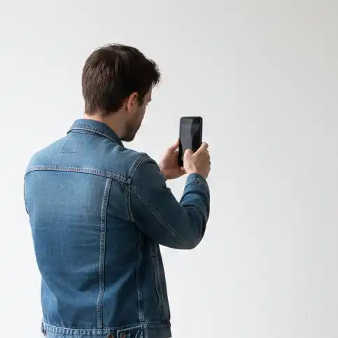 Image of someone taking a photo of a wall